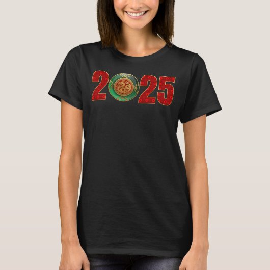 2025 Jade Chinees Nieuwjaar van de Slang T-shirt (Voorkant)