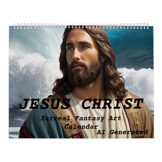 2025 JEZUS Surrealistische Fantasy Kunst Kalender (Hoes)