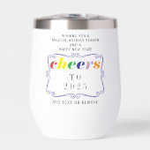 2025 juicht moderne retro vakantie gelukkig nieuwj (Voorkant)