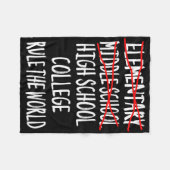 2025 Junior High Afstuderen Funny Middle School GR Fleece Deken (Voorkant (Horizontaal))