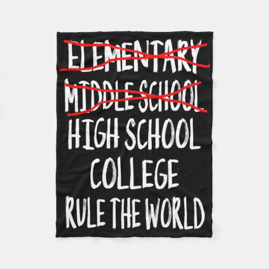 2025 Junior High Afstuderen Funny Middle School GR Fleece Deken (Voorkant)