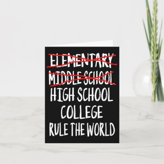 2025 Junior High Afstuderen Funny Middle School GR Kaart (Voorkant)