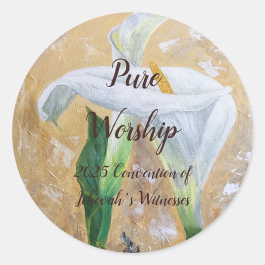 2025 JW convention customizable Ronde Sticker (Voorkant)