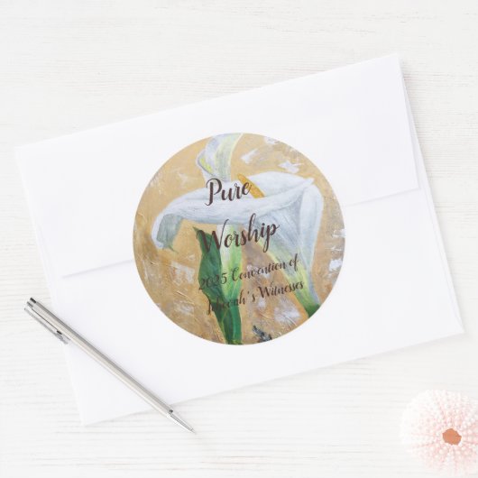 2025 JW convention customizable Ronde Sticker (Envelop)