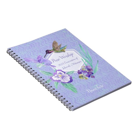 2025 JW Convention hummingbird with name customize Notitieboek (Rechterzijde)