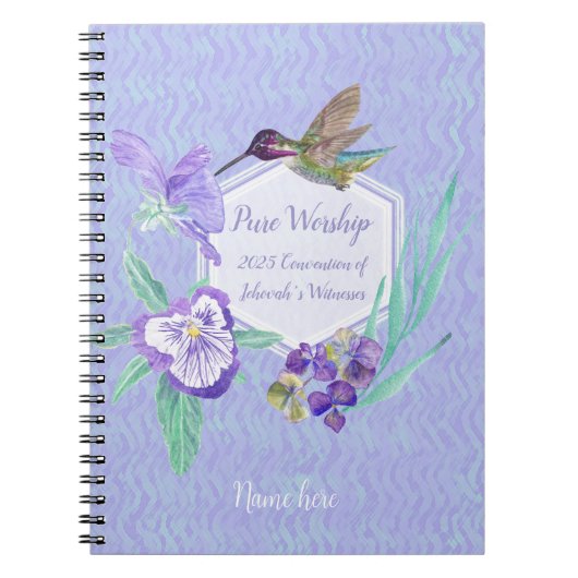 2025 JW Convention hummingbird with name customize Notitieboek (Voorkant)
