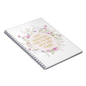 2025 JW Jaar Tekst Psalm 96:8 Fijne Bloemen Notitieboek (Rechterzijde)