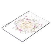 2025 JW Jaar Tekst Psalm 96:8 Fijne Bloemen Notitieboek (Linkerzijde)