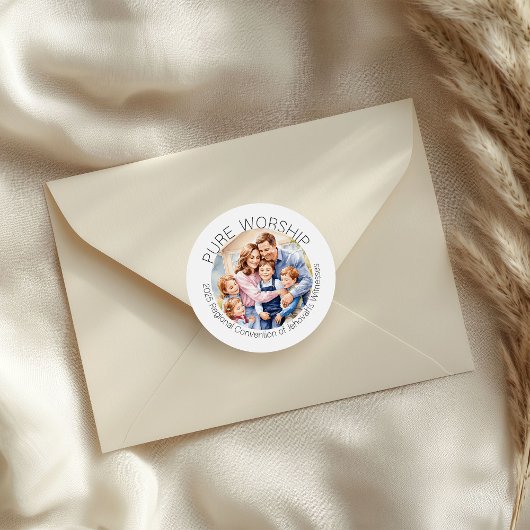 2025 JW Pure Worship Convention Familie Ronde Sticker