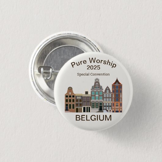 2025 JW Special Convention Gent België Ronde Button 3,2 Cm (Voorkant /achterkant)