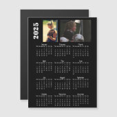 2025 Kalender 2 Foto Collage Magneet Kaart (Voorkant / Achterkant)