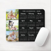 2025 Kalender Aangepaste 3 Foto's Moderne familie Muismat (Met muis)