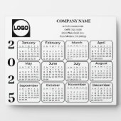 2025 Kalender Aangepaste Bedrijfsnaam & Logo Fotoplaat (Voorkant)