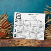 2025 Kalender Aangepaste Bedrijfsnaam & Logo Fotoplaat (Zijkant)