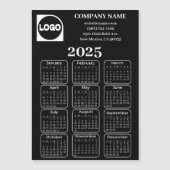 2025 Kalender Aangepaste Bedrijfsnaam & Logo-magne (Voorkant)