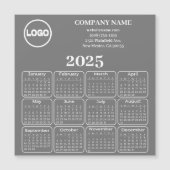 2025 Kalender Aangepaste Bedrijfsnaam & Logo-magne (Voorkant)