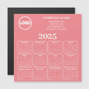 2025 Kalender Aangepaste Bedrijfsnaam & Logo-magne