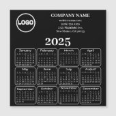 2025 Kalender Aangepaste Bedrijfsnaam & Logo-magne (Voorkant)