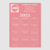 2025 Kalender Aangepaste Bedrijfsnaam & Logo-magne (Voorkant)