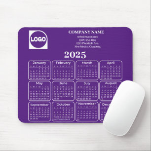 2025 Kalender Aangepaste Bedrijfsnaam & Logo Muismat