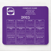 2025 Kalender Aangepaste Bedrijfsnaam & Logo Muismat (Voorkant)