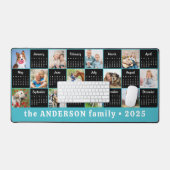2025 Kalender Aangepaste Blauwgroen Blu Unieke Fot Bureaumat (Keyboard & Muis)