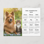 2025 Kalender Aangepaste Foto Huisdier Hond Famili Feestdagenkaart (Voorkant)