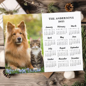 2025 Kalender Aangepaste Foto Huisdier Hond Famili Feestdagenkaart