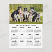 2025 Kalender Aangepaste Foto Huisdier Puppy Hond  Feestdagenkaart (Voorkant)