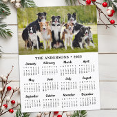 2025 Kalender Aangepaste Foto Huisdier Puppy Hond  Feestdagenkaart