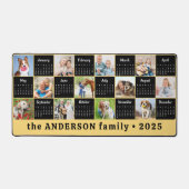 2025 Kalender Aangepaste Geel Unieke Fotocollage Bureaumat (Voorkant)