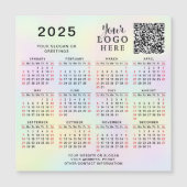 2025 kalender aangepaste QR code bedrijf Logo past (Voorkant)