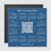 2025 Kalender Aangepaste Zakelijke QR-code Blauwe  (Voorkant / Achterkant)