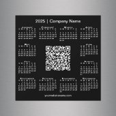 2025 Kalender Aangepaste Zakelijke QR-code Zwarte