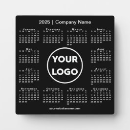 2025 Kalender Bedrijf Logo Black Business Fotoplaat