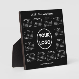 2025 Kalender Bedrijf Logo Black Business Fotoplaat