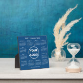 2025 Kalender Bedrijf Logo Blue Business Fotoplaat (Insitu)