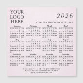 2025 Kalender Bedrijf Logo Business Blush Roze (Voorkant)