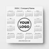 2025 Kalender Bedrijf Logo Business Desktop Fotoplaat (Voorkant)