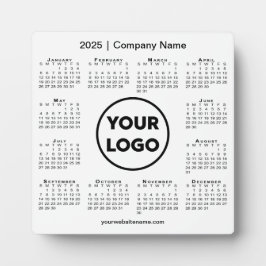 2025 Kalender Bedrijf Logo Business Desktop Fotoplaat