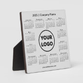 2025 Kalender Bedrijf Logo Grey Business Fotoplaat (Voorkant)