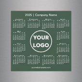 2025 Kalender Bedrijf Logo op Bos Groene Magneet
