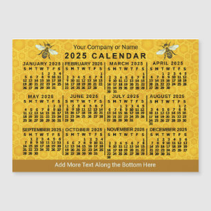 2025 Kalender bij Honingraat Custom bijenmagneet