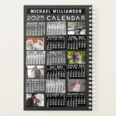 2025 Kalender Black Mod 12 Photo Collage Naam SM Planner (Achterkant)