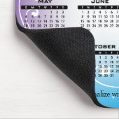 2025 Kalender Blauw en Paarse - Jaar Muismat (Hoek)