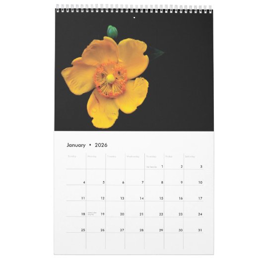 2025 Kalender bloem en nacht (Jan 2026)