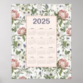 2025 Kalender Bloemen Vlinders Poster (Voorkant)