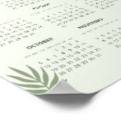 2025 Kalender Boho Bloemig Esthetisch Salie Groen Poster (Hoek)