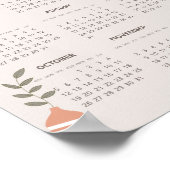 2025 Kalender Boho Mid Century Abstract Minimalist Poster (Hoek)