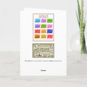 2025 Kalender Bolt Fabric Font 12 Kleurrijke Maand Kaart (Achterkant)